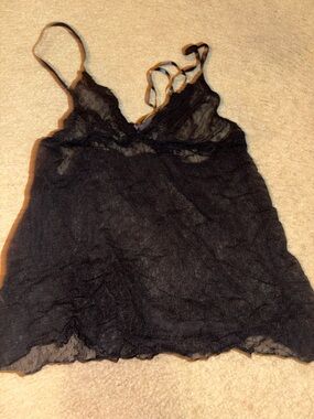 Vintage Y2K Babydoll Cami Lingerie Top Lace Bows Coquette Core Sexy